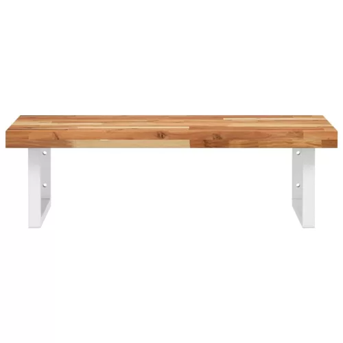  acél és tömör akácfa falra szerelhető mosdópolc