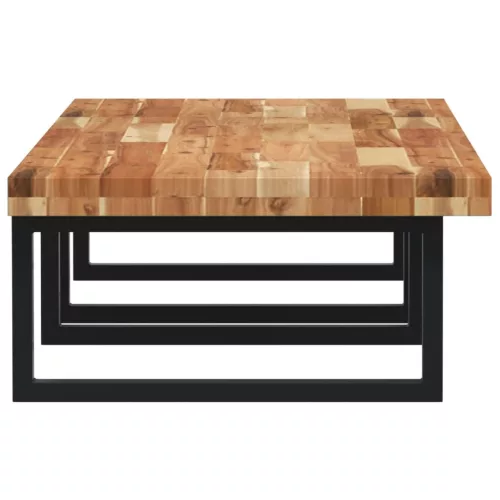  acél és tömör akácfa falra szerelhető mosdópolc