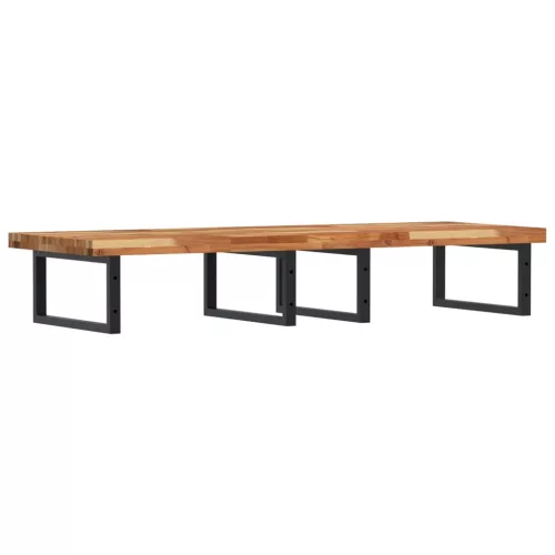  acél és tömör akácfa falra szerelhető mosdópolc