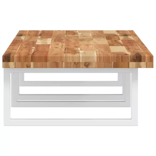  acél és tömör akácfa falra szerelhető mosdópolc