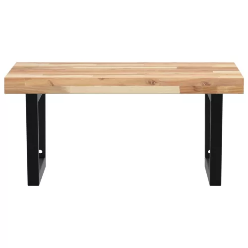  acél és tömör akácfa falra szerelhető mosdópolc