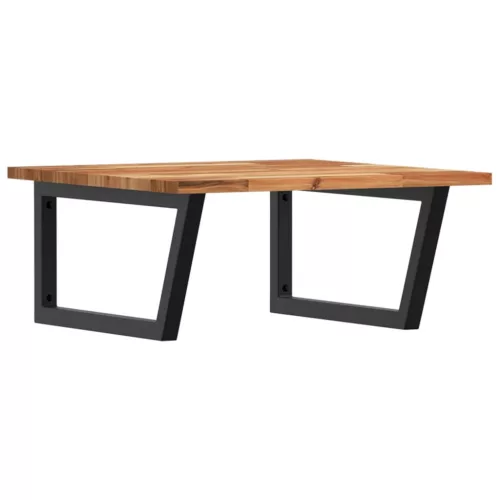  acél és tömör akácfa falra szerelhető mosdópolc