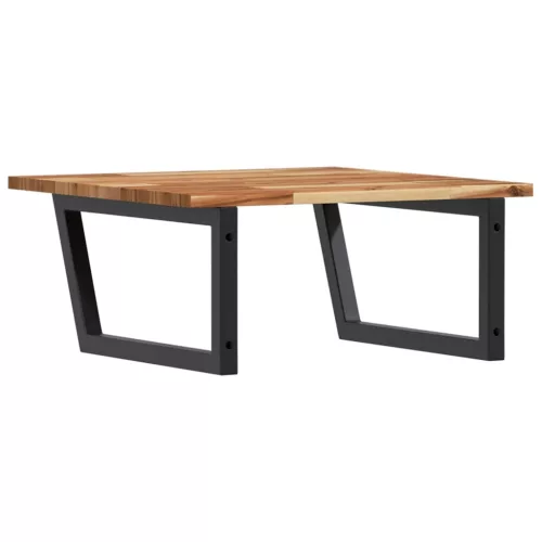  acél és tömör akácfa falra szerelhető mosdópolc