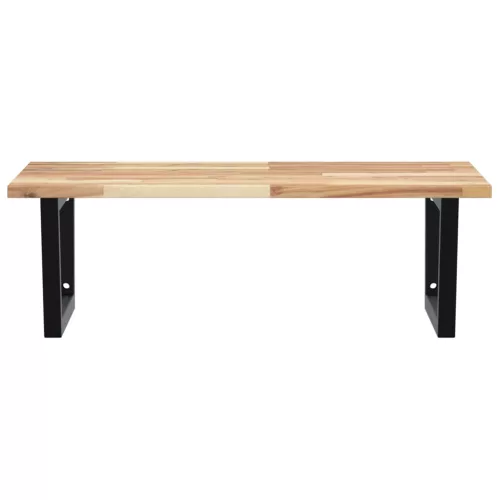  acél és tömör akácfa falra szerelhető mosdópolc