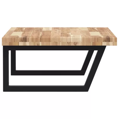  acél és tömör akácfa falra szerelhető mosdópolc