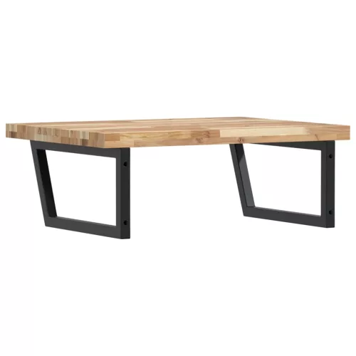  acél és tömör akácfa falra szerelhető mosdópolc