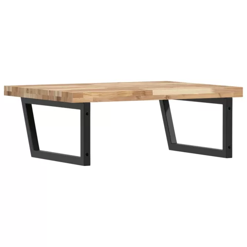  acél és tömör akácfa falra szerelhető mosdópolc