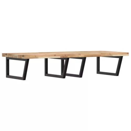  acél és tömör akácfa falra szerelhető mosdópolc