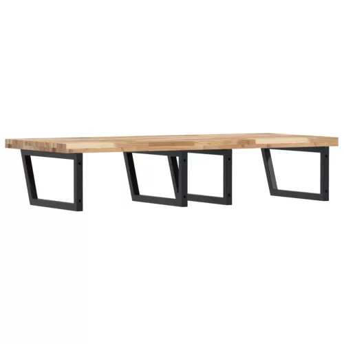  acél és tömör akácfa falra szerelhető mosdópolc