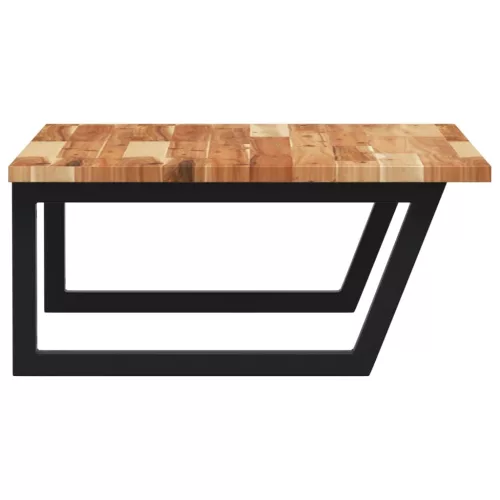  acél és tömör akácfa falra szerelhető mosdópolc