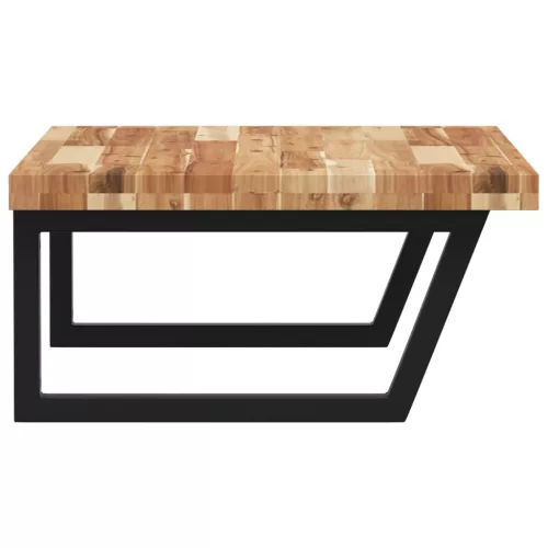  acél és tömör akácfa falra szerelhető mosdópolc