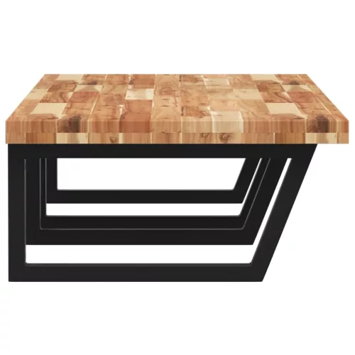  acél és tömör akácfa falra szerelhető mosdópolc