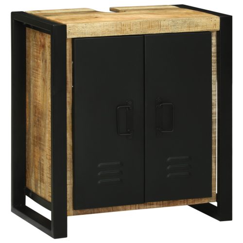  Fürdőszoba bútor szett 2 pcs Masszív, durva mangófából készült