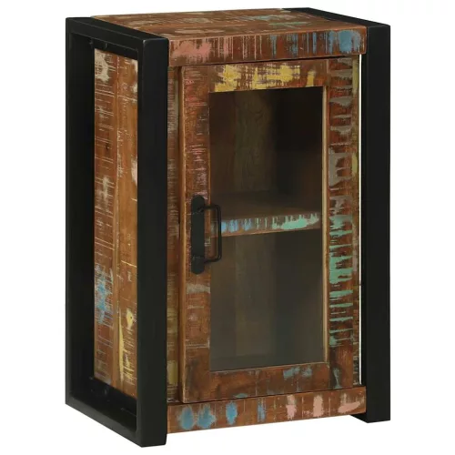  Fürdőszoba bútor szett 3 pcs Szilárd újrahasznosított fa