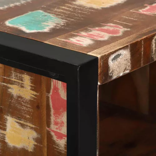  Fürdőszoba bútor szett 3 pcs Szilárd újrahasznosított fa