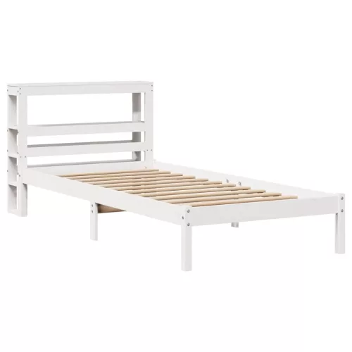  fehér tömör fenyőfa ágy matrac nélkül 75 x 190 cm