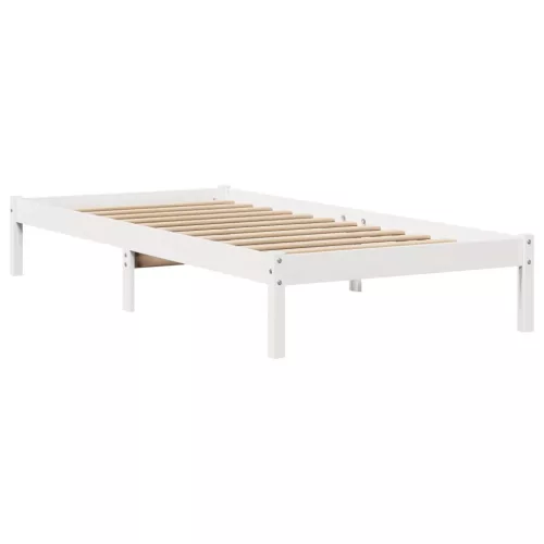  fehér tömör fenyőfa ágy matrac nélkül 75 x 190 cm