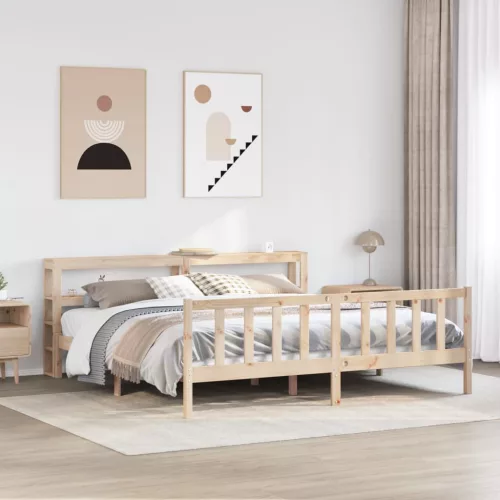  tömör fenyőfa ágy matrac nélkül 180 x 200 cm