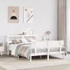  fehér tömör fenyőfa ágy matrac nélkül 120 x 190 cm