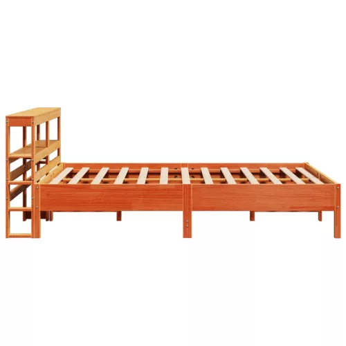  viaszbarna tömör fenyőfa ágy matrac nélkül 160 x 200 cm