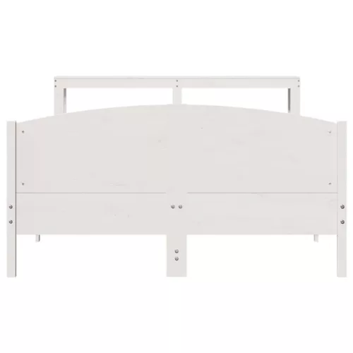  fehér tömör fenyőfa ágy matrac nélkül 140x190 cm