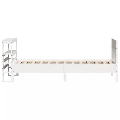  fehér tömör fenyőfa ágy matrac nélkül 75 x 190 cm