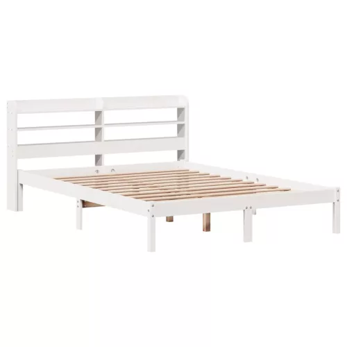  fehér tömör fenyőfa ágy matrac nélkül 135 x 190 cm
