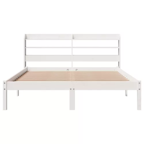  fehér tömör fenyőfa ágy matrac nélkül 135 x 190 cm
