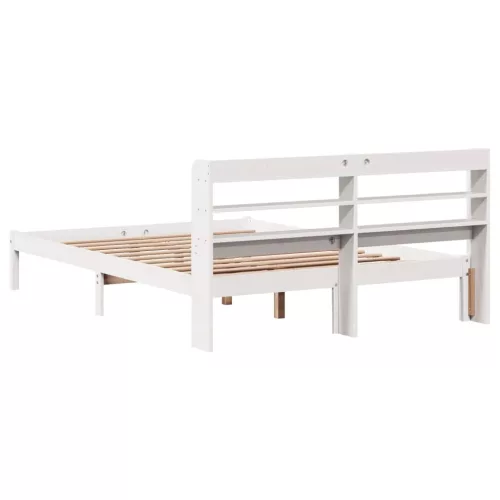  fehér tömör fenyőfa ágy matrac nélkül 135 x 190 cm