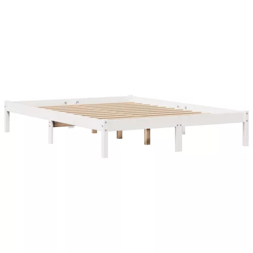  fehér tömör fenyőfa ágy matrac nélkül 135 x 190 cm