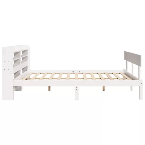  fehér tömör fenyőfa ágy matrac nélkül 120 x 190 cm
