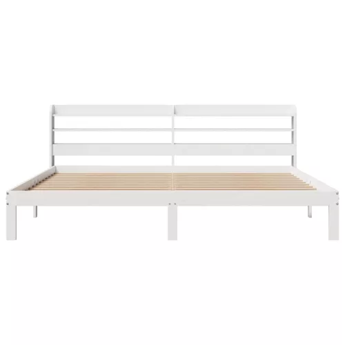  fehér ágykeret fejtámlával matrac nélkül 200x200 cm