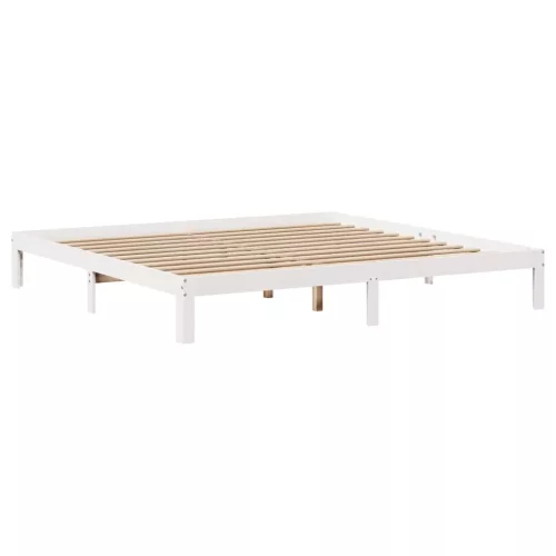  fehér ágykeret fejtámlával matrac nélkül 200x200 cm