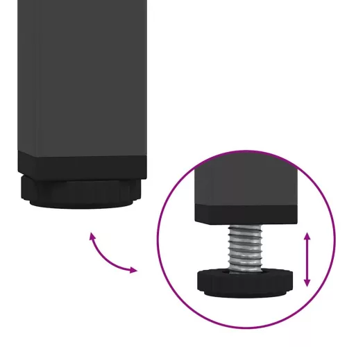  fekete hidegen hengerelt acél tálalószekrény 135x39x73,5 cm