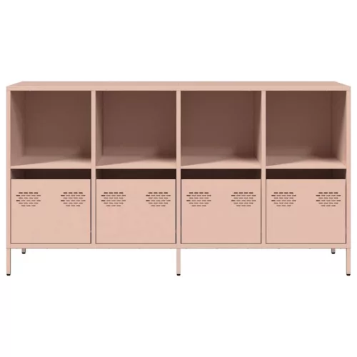  rózsaszín hidegen hengerelt acél tálalószekrény 135x39x73,5 cm