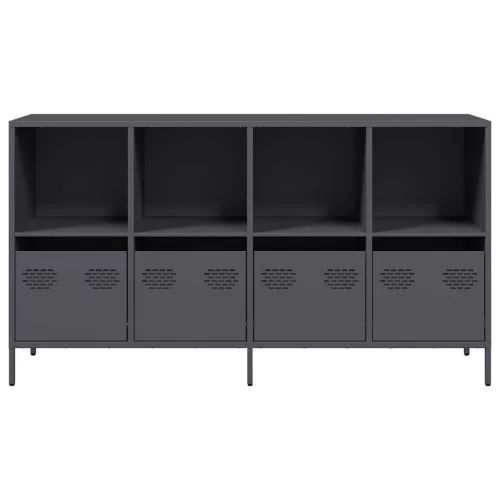  antracit hidegen hengerelt acél tálalószekrény 135x39x73,5 cm