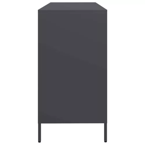  antracit hidegen hengerelt acél tálalószekrény 135x39x73,5 cm