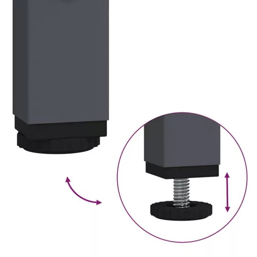  antracit hidegen hengerelt acél tálalószekrény 135x39x73,5 cm
