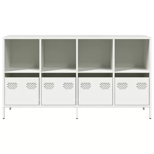  fehér hidegen hengerelt acél tálalószekrény 135x39x73,5 cm