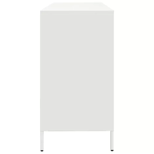  fehér hidegen hengerelt acél tálalószekrény 135x39x73,5 cm