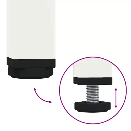  fehér hidegen hengerelt acél tálalószekrény 135x39x73,5 cm