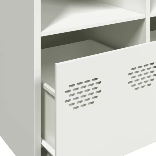  fehér hidegen hengerelt acél tálalószekrény 135x39x73,5 cm