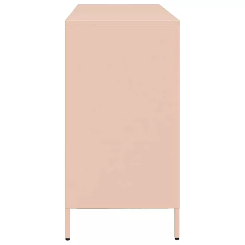  rózsaszín hidegen hengerelt acél tálalószekrény 135x39x73,5 cm