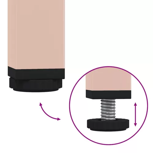  rózsaszín hidegen hengerelt acél tálalószekrény 135x39x73,5 cm