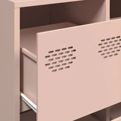  rózsaszín hidegen hengerelt acél tálalószekrény 135x39x73,5 cm