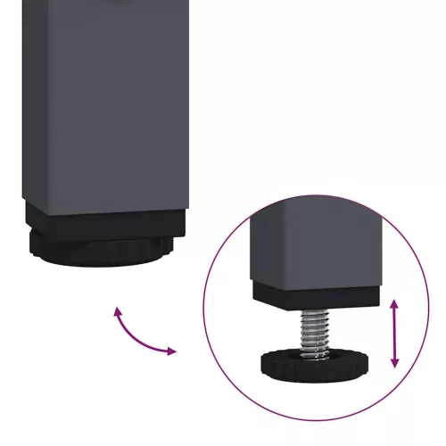  antracit hidegen hengerelt acél tálalószekrény 135x39x73,5 cm