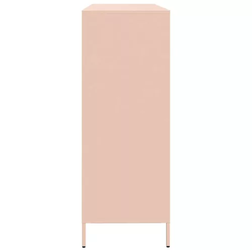  rózsaszín hidegen hengerelt acél tálalószekrény 135x39x103,5 cm