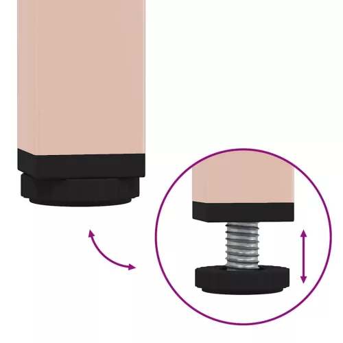  rózsaszín hidegen hengerelt acél tálalószekrény 135x39x103,5 cm