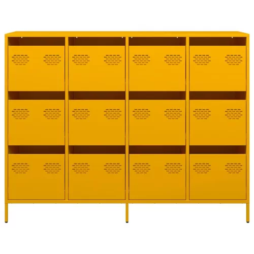  mustársárga hidegen hengerelt acél tálalószekrény