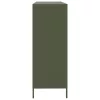  olívazöld hidegen hengerelt acél tálalószekrény 135x39x103,5 cm